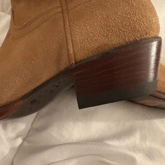 Tecovas Men's Handmade.    Suede Tan Western Boots - Picture 7 of 10